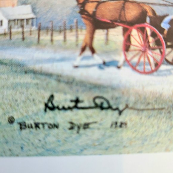 Vintage 1984 print Easter Sunday signed by artist. - Picture 4 of 5